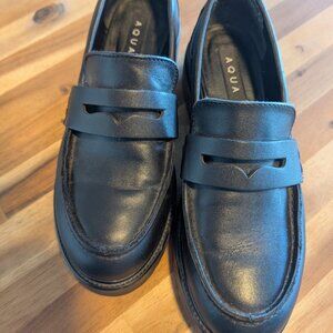 Black Steve Madden "Aqua" lug sole Loafers, 8.5